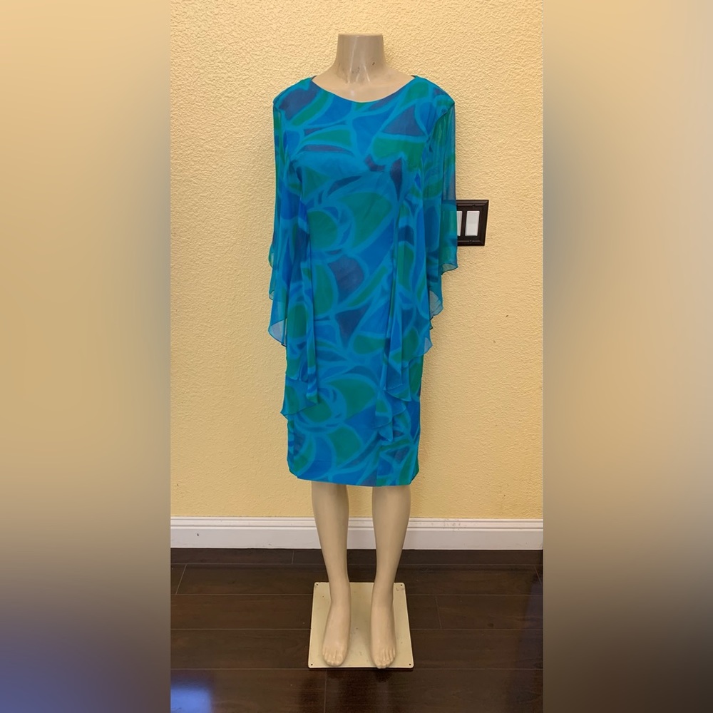 VTG Claralura Original Size 12 Batwing Knee Length Dress